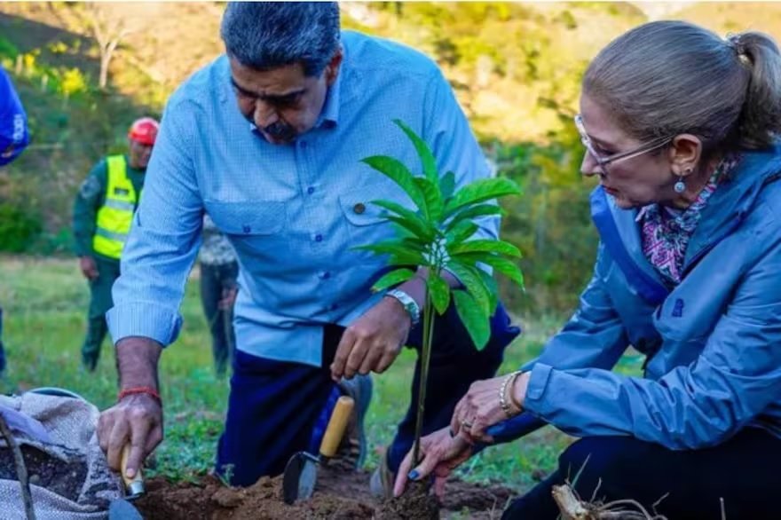 EL presidente Nicolás Maduro y Cilia Flores, presidenta de la Asamblea Nacional.